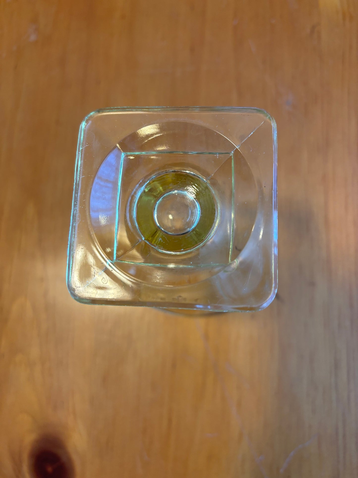 Vintage Lemon Yellow Depression Glass Vase – Etched Floral Design