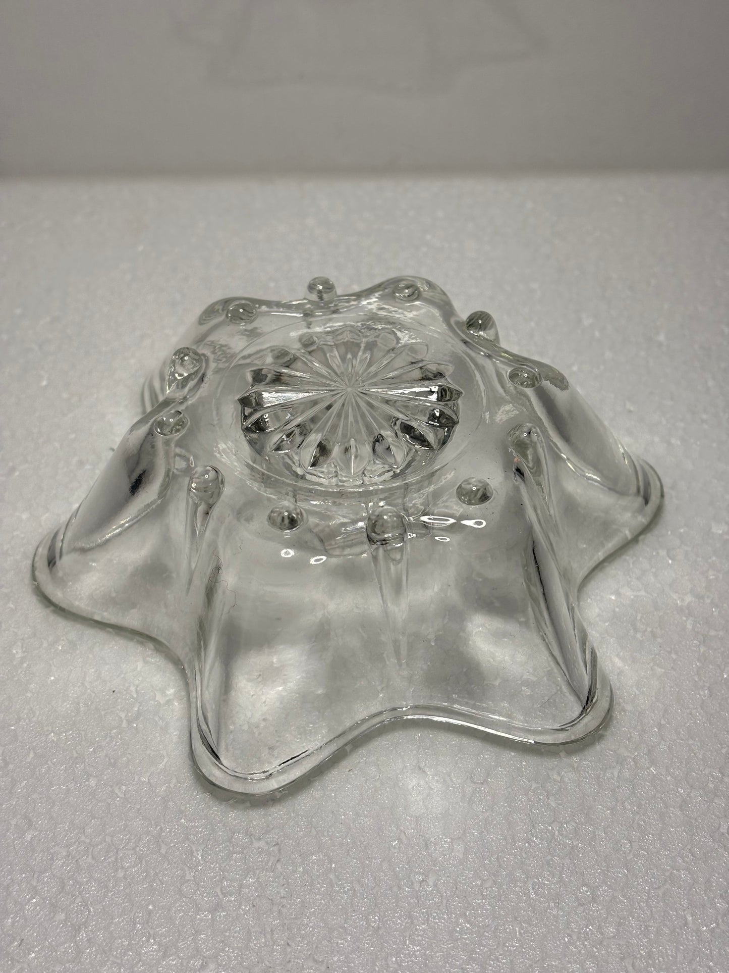 Vintage Flared Glass Flower Frog Bowl – 4.5" Wide