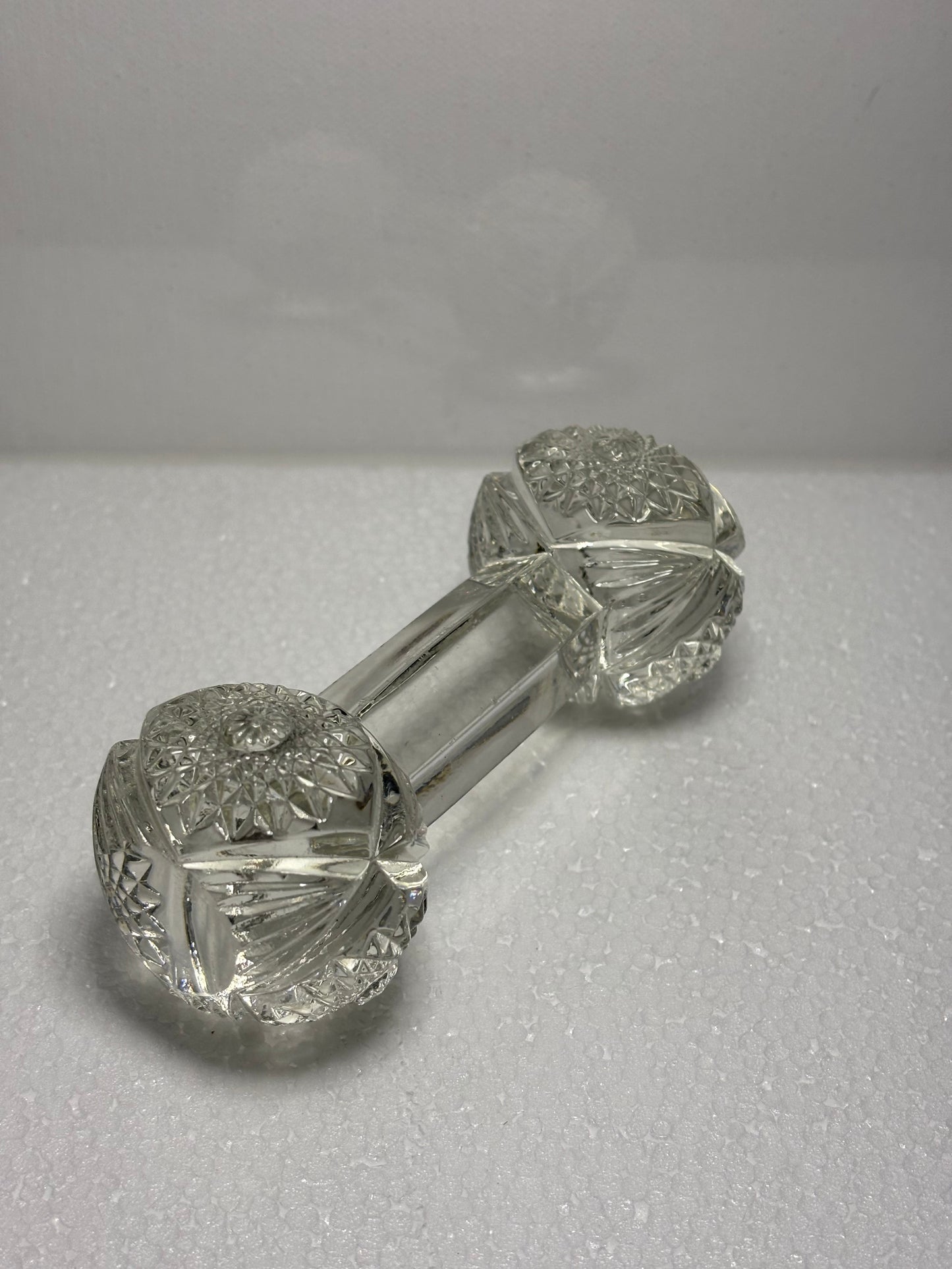 Vintage Pressed Glass Dumbbell Knife Rest – 4.5" x 2"