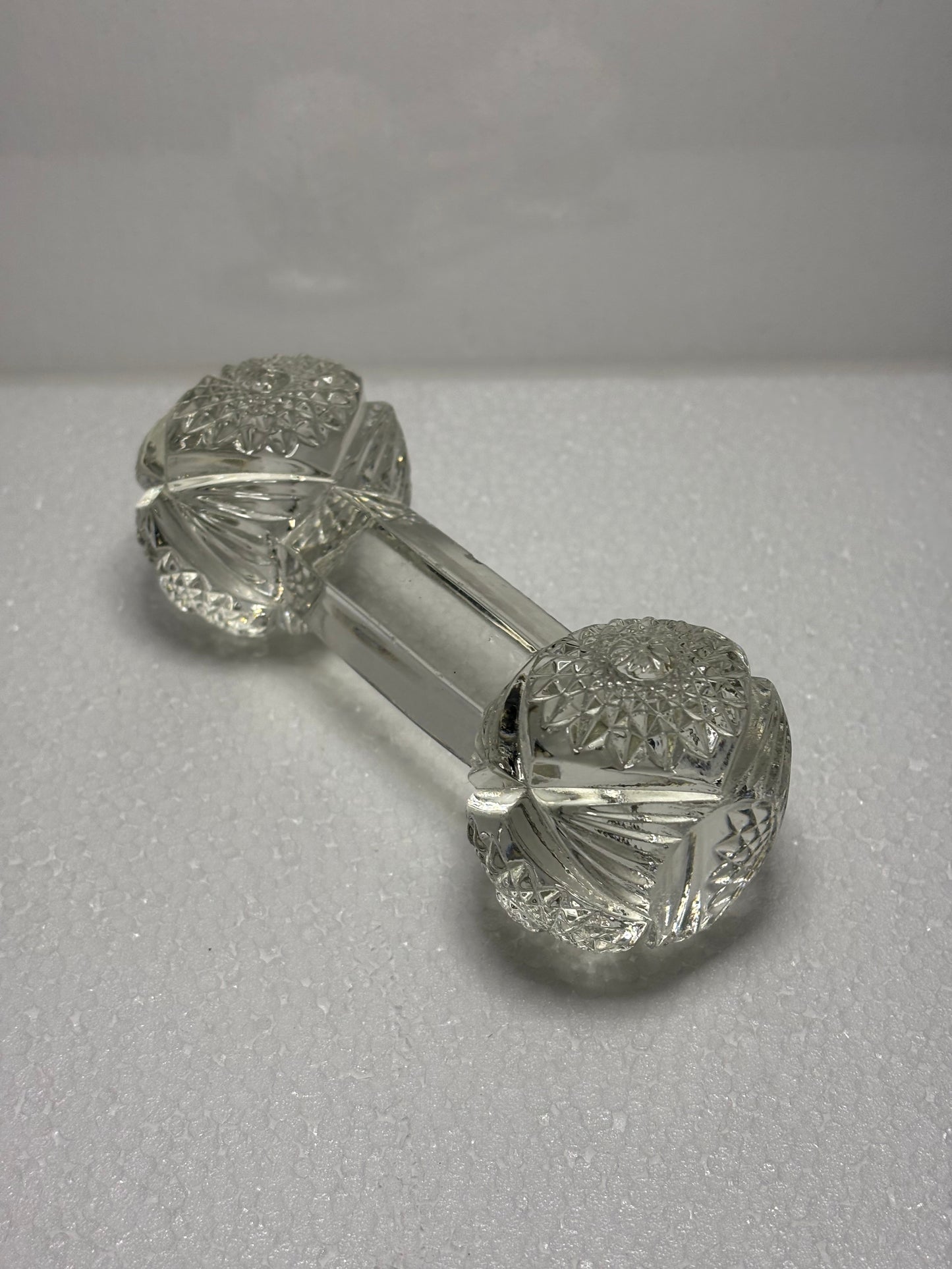 Vintage Pressed Glass Dumbbell Knife Rest – 4.5" x 2"