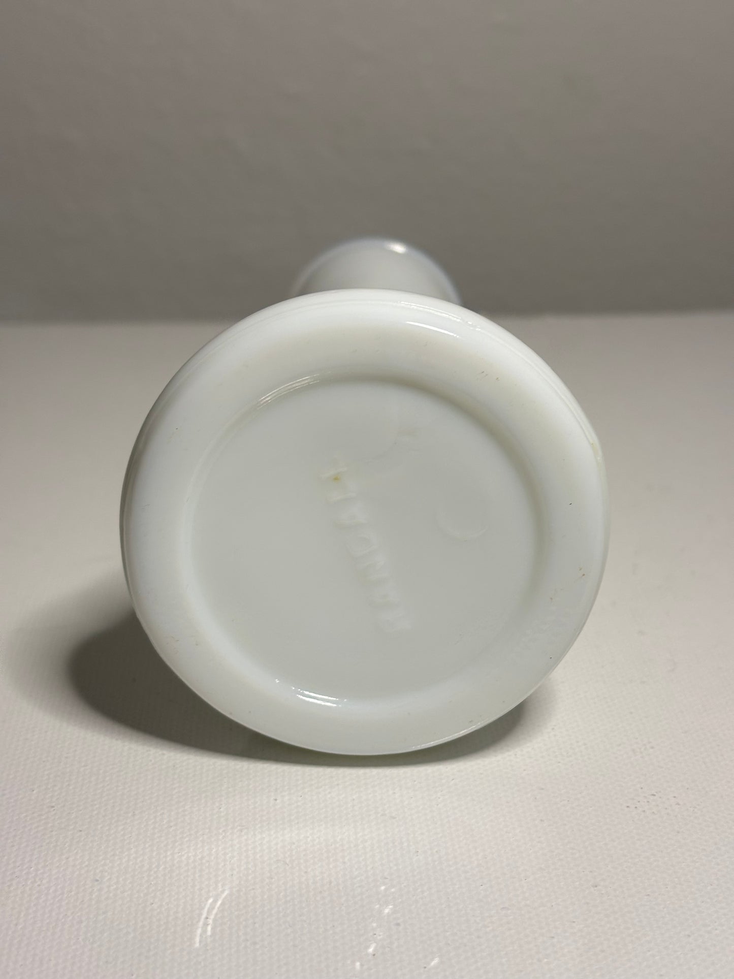 Vintage Milk Glass Bud Vase – 6" Tall with Tiered Base