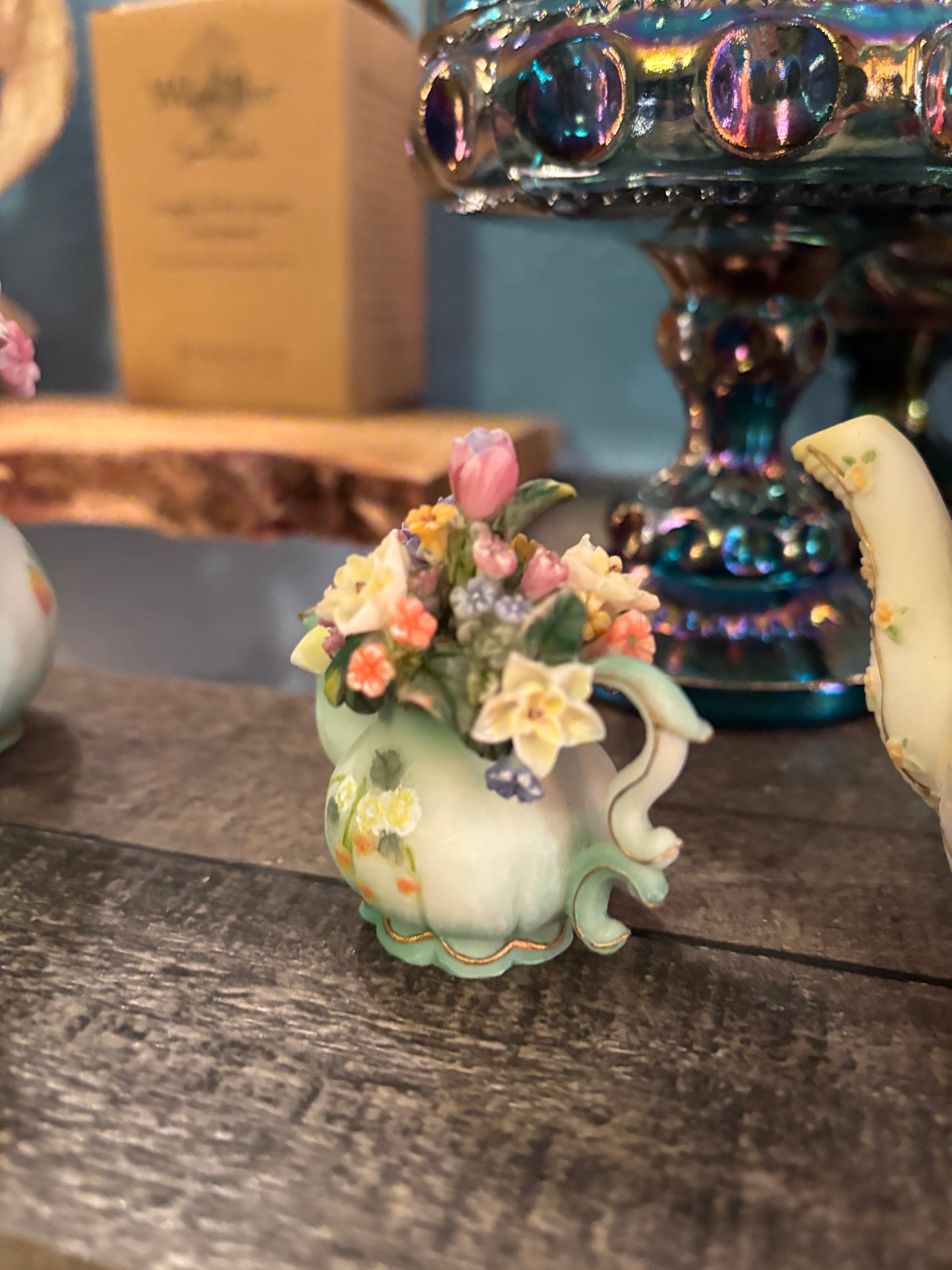 Petite Bloom – Miniature Floral Teapot Figurine