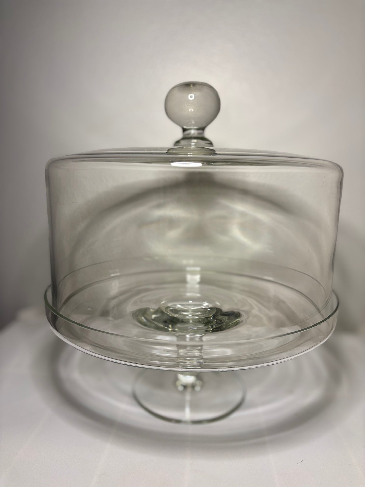 Heavy Glass Cake Stand with Dome – 10” x 10” x 12” – 5.8 lbs