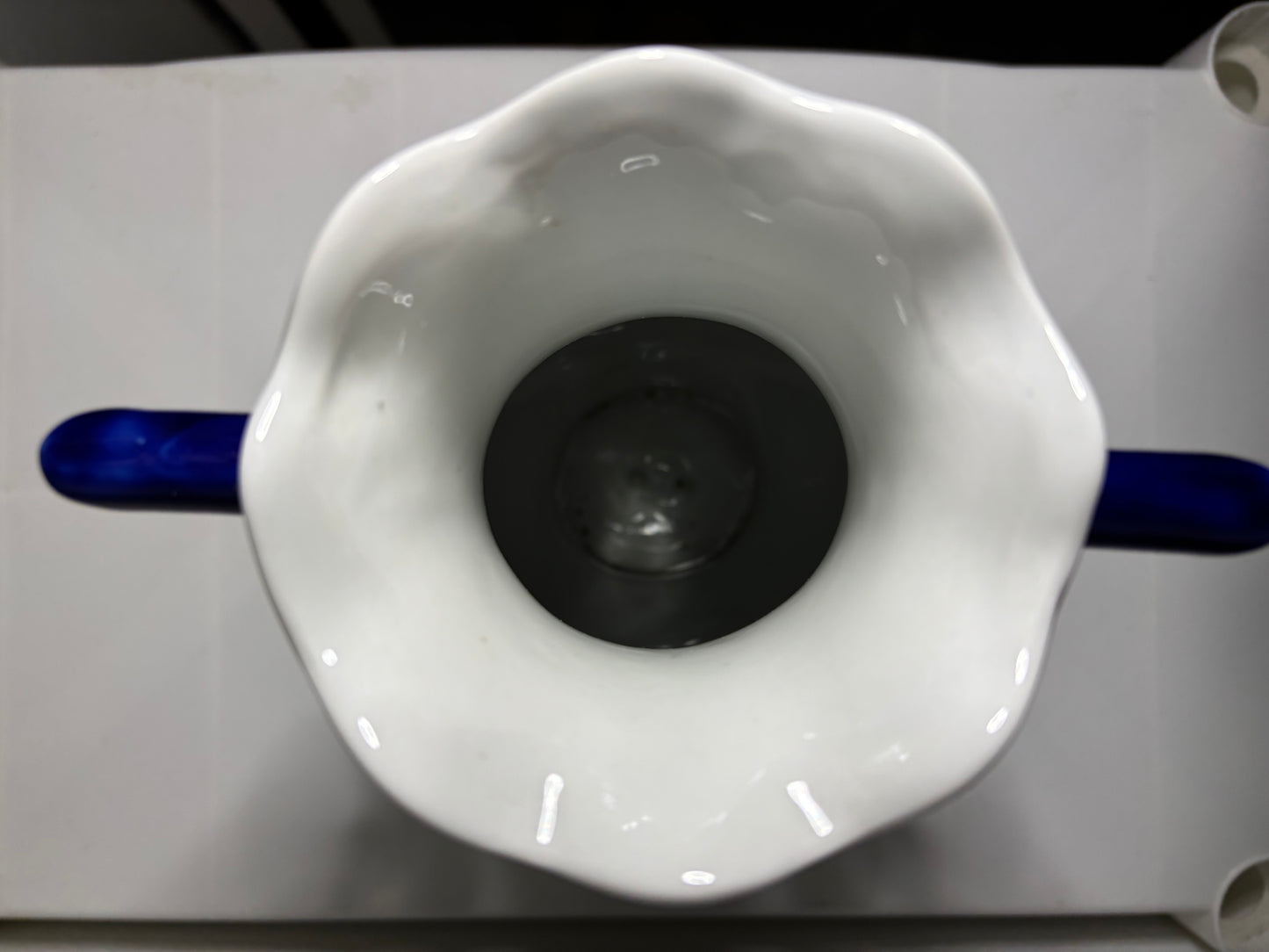 Blue & White Porcelain Vase – Double Happiness Symbol – 10” Tall
