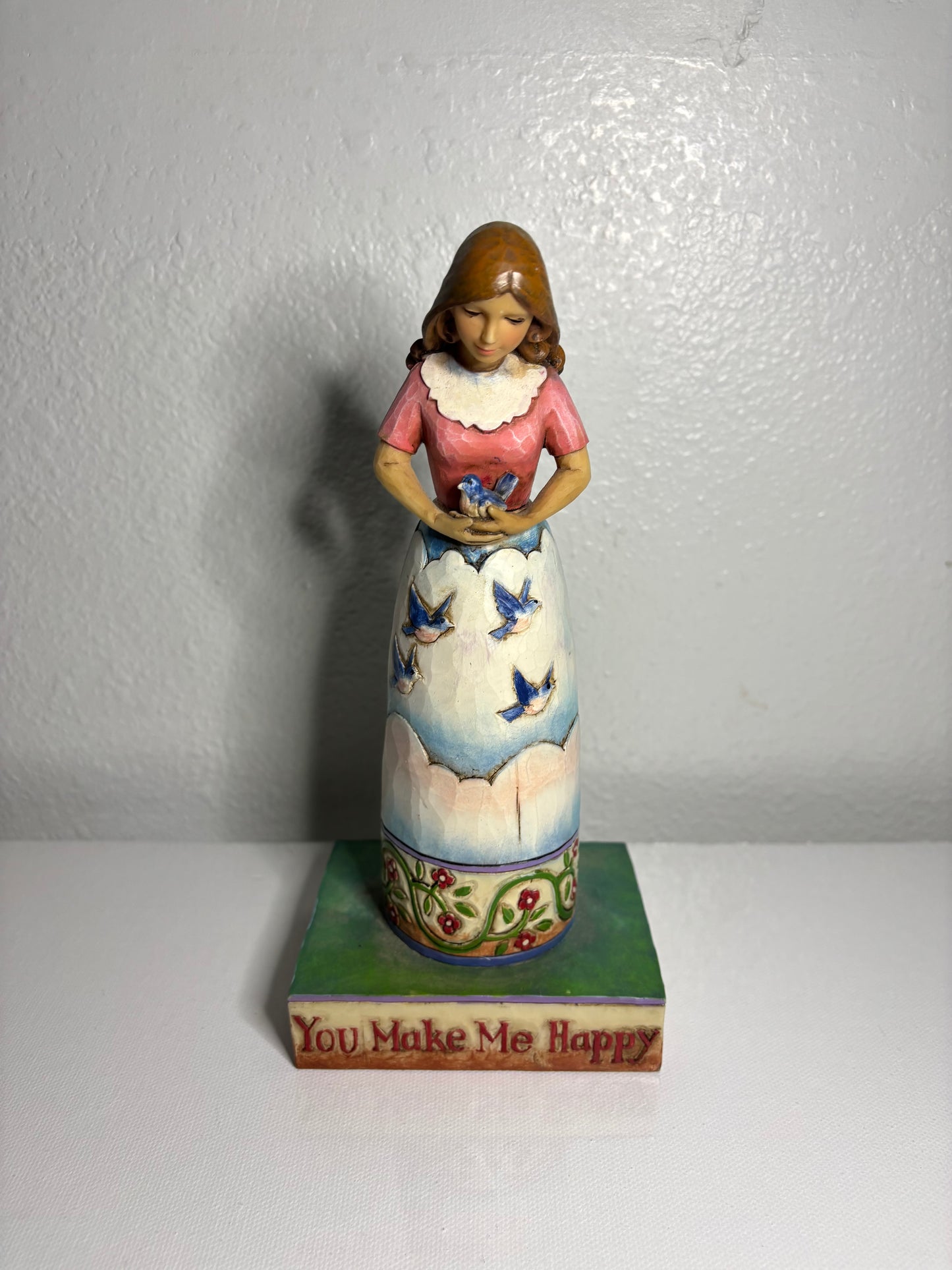 Jim Shore Heartwood Creek Figurine – You Make Me Happy (4007239) – 8” Tall