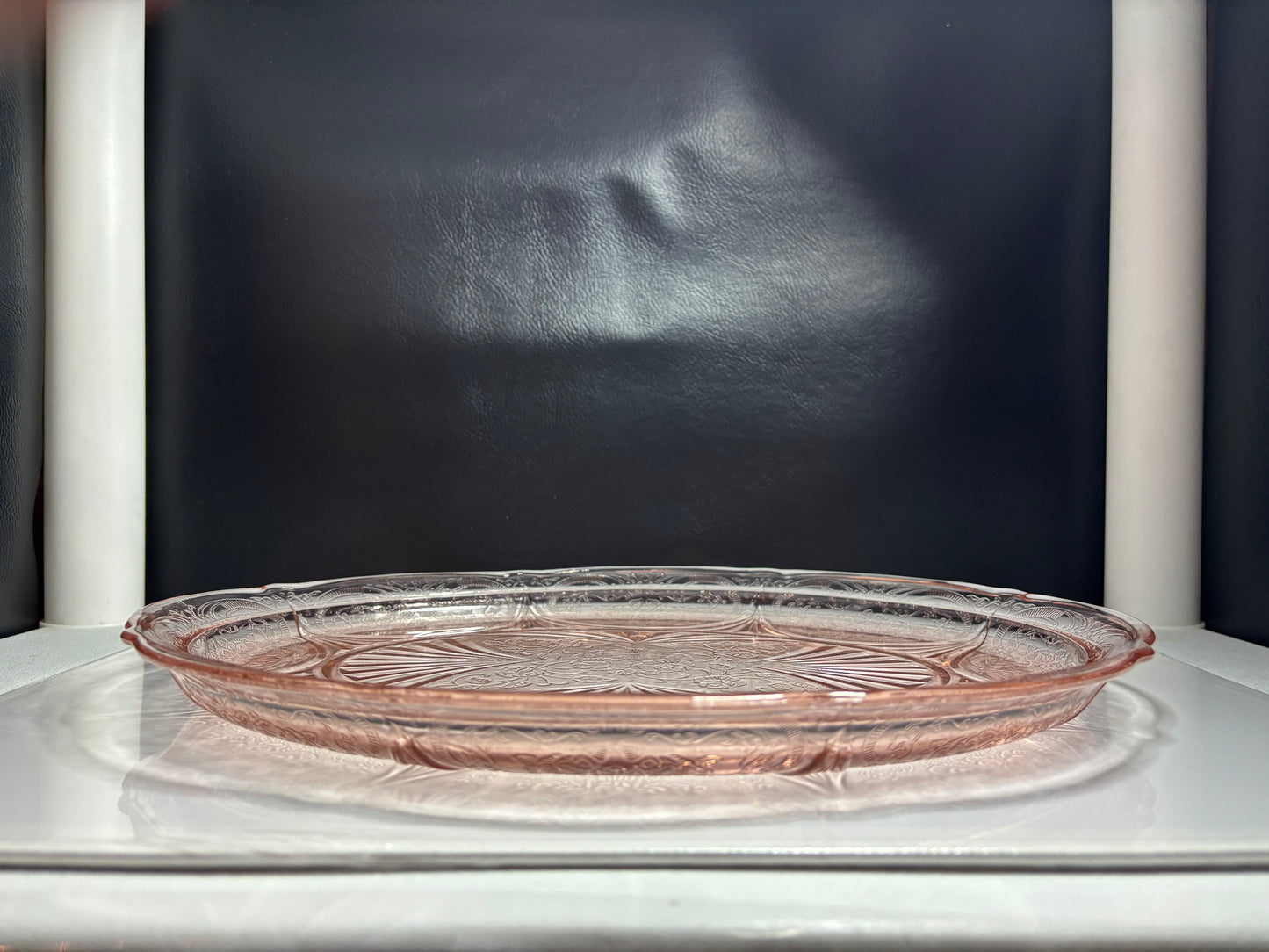 Vintage Pink Depression Glass Oval Serving Platter – 13" x 10"