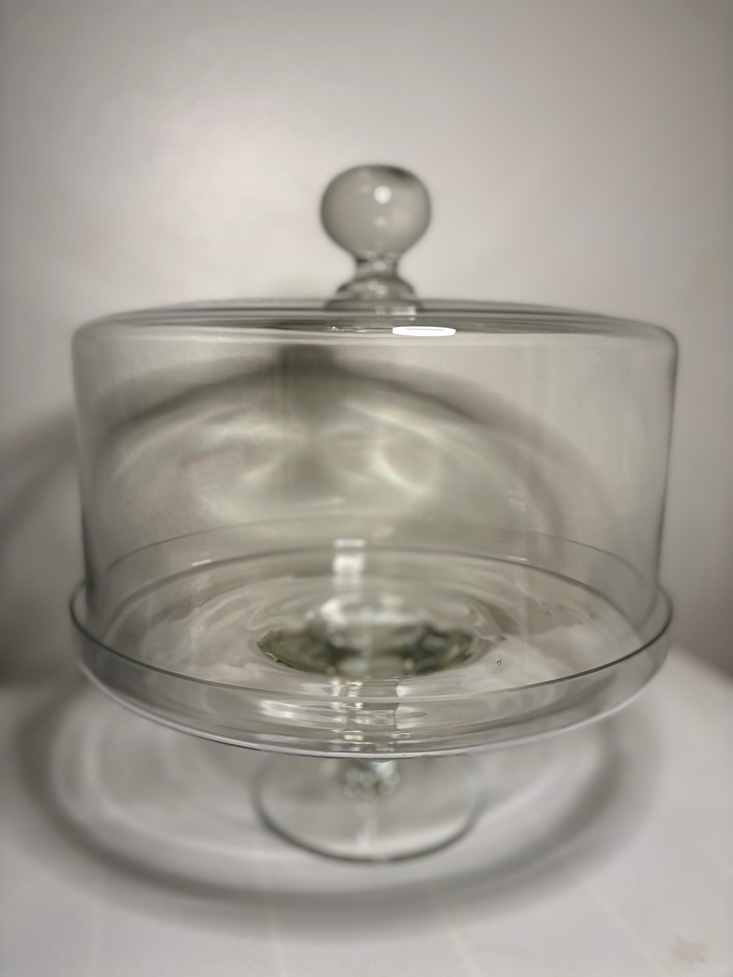 Heavy Glass Cake Stand with Dome – 10” x 10” x 12” – 5.8 lbs