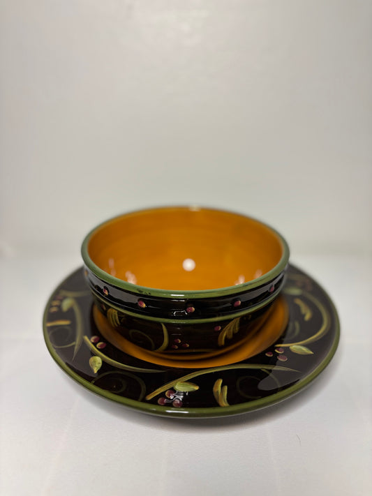 Chocolate Berries Bowl & Plate Set – 2003 Deb Hrabik for Demdaco