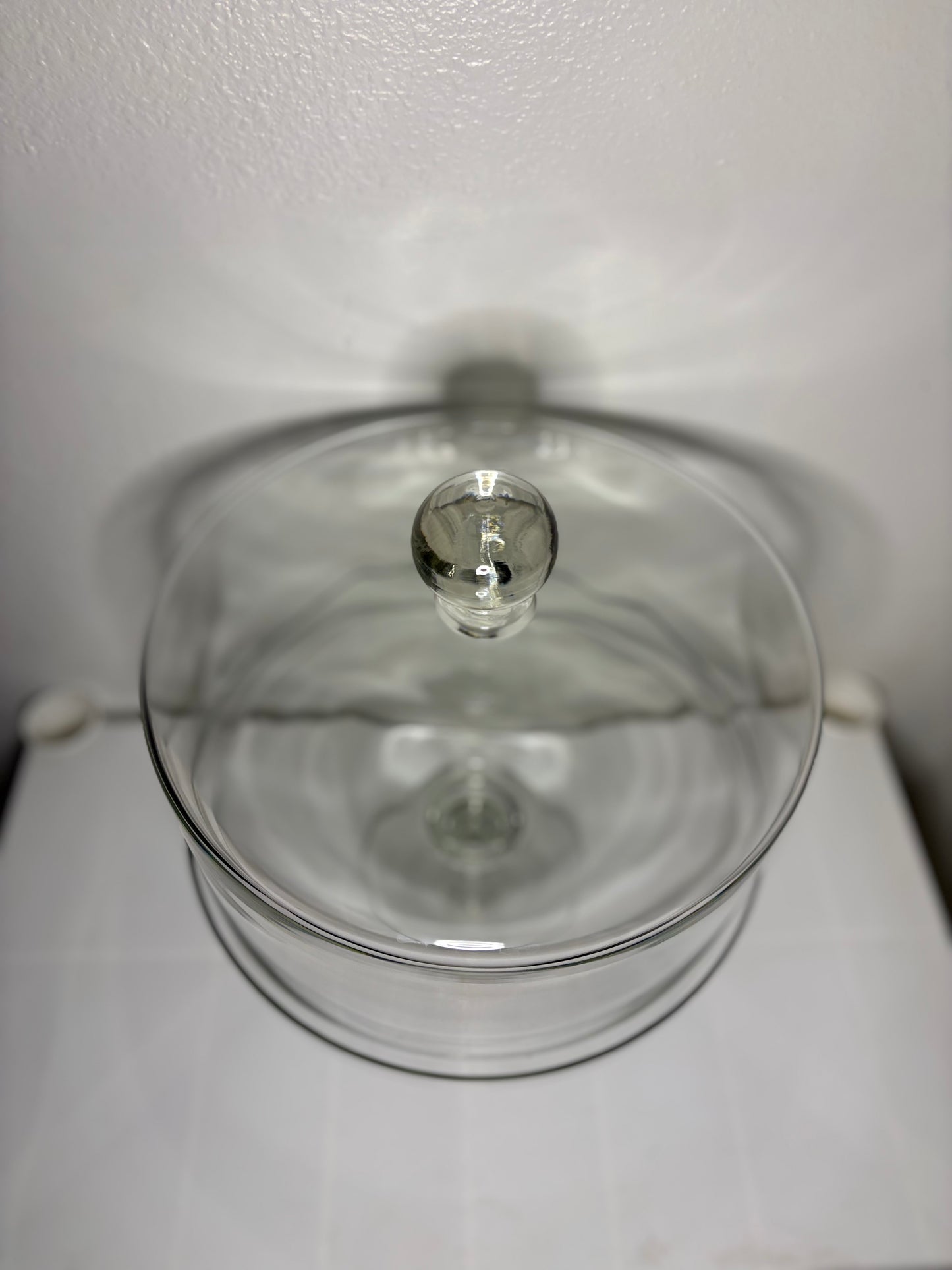 Heavy Glass Cake Stand with Dome – 10” x 10” x 12” – 5.8 lbs
