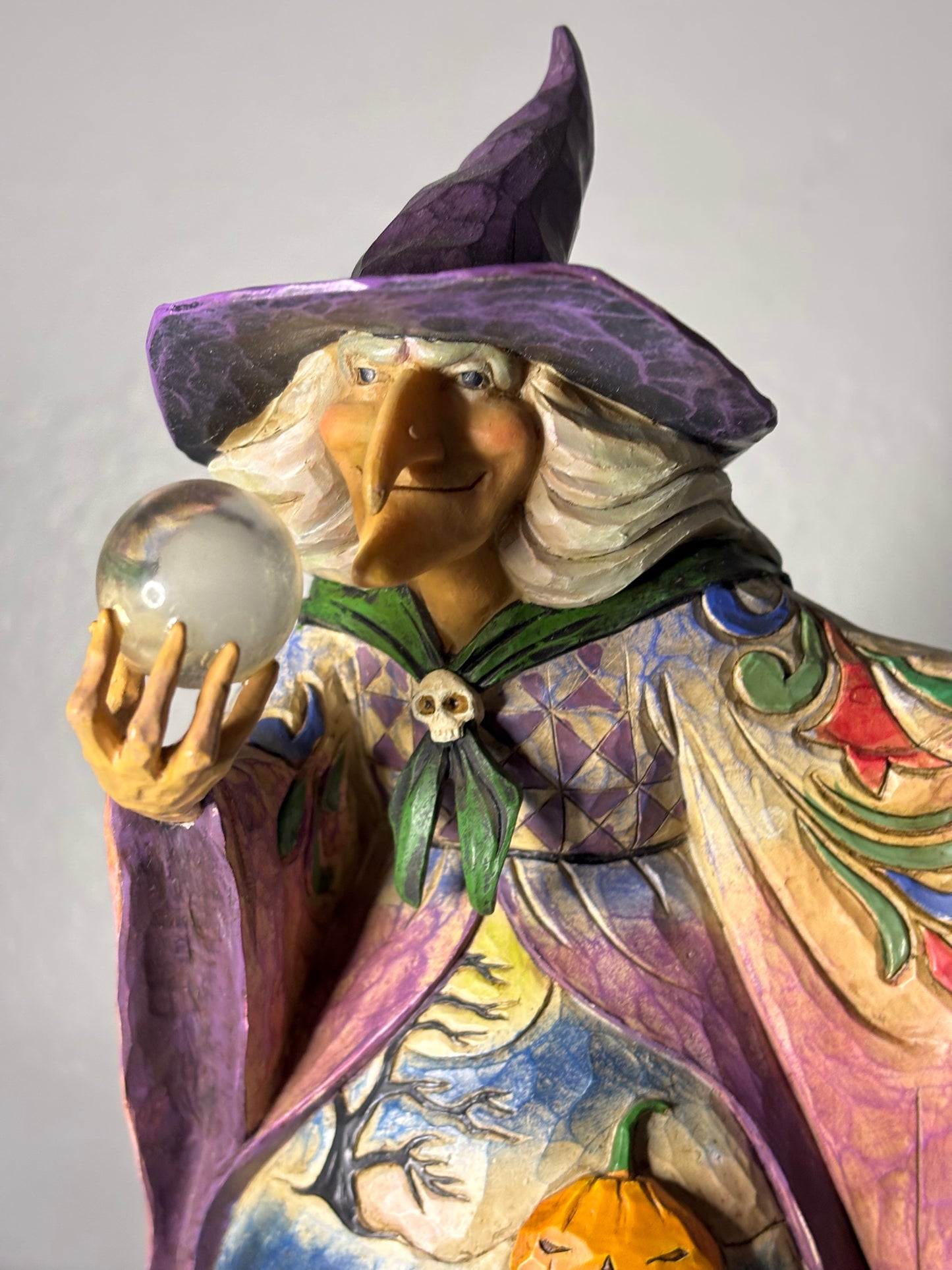 Jim Shore Heartwood Creek Witch Figurine – Halloween Graveyard Scene, 10" Tall