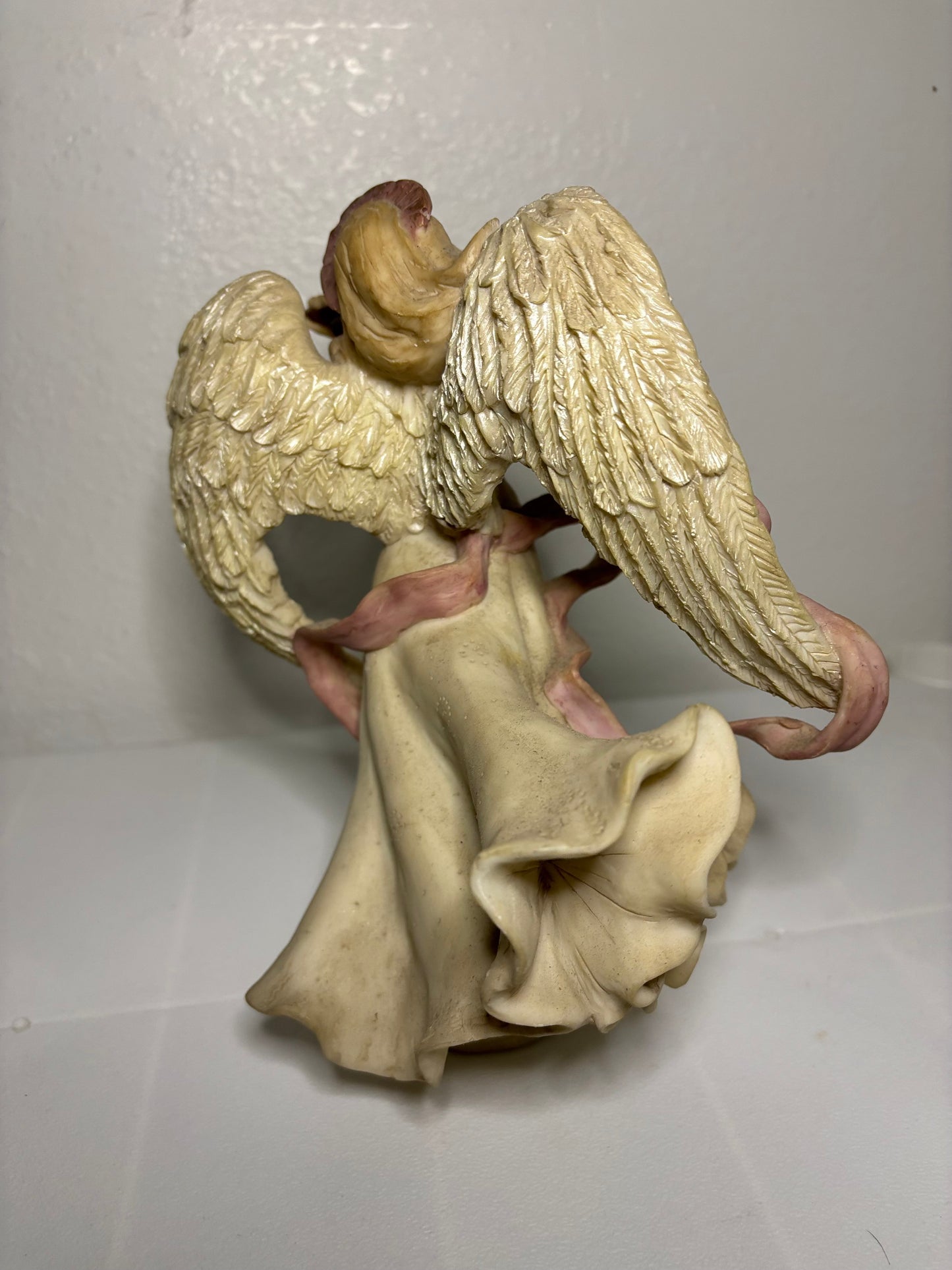 Vintage Violin Angel Figurine – 9” Tall – Serene Heavenly Musician