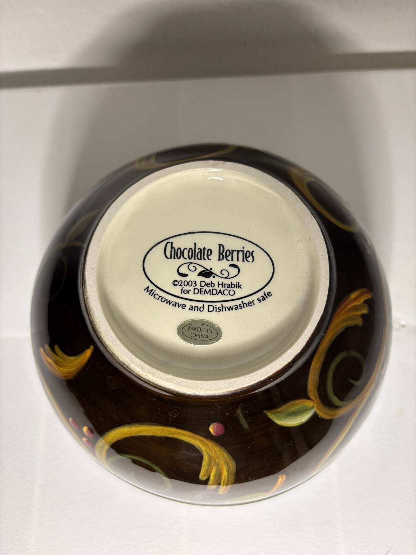 Chocolate Berries Bowl & Plate Set – 2003 Deb Hrabik for Demdaco