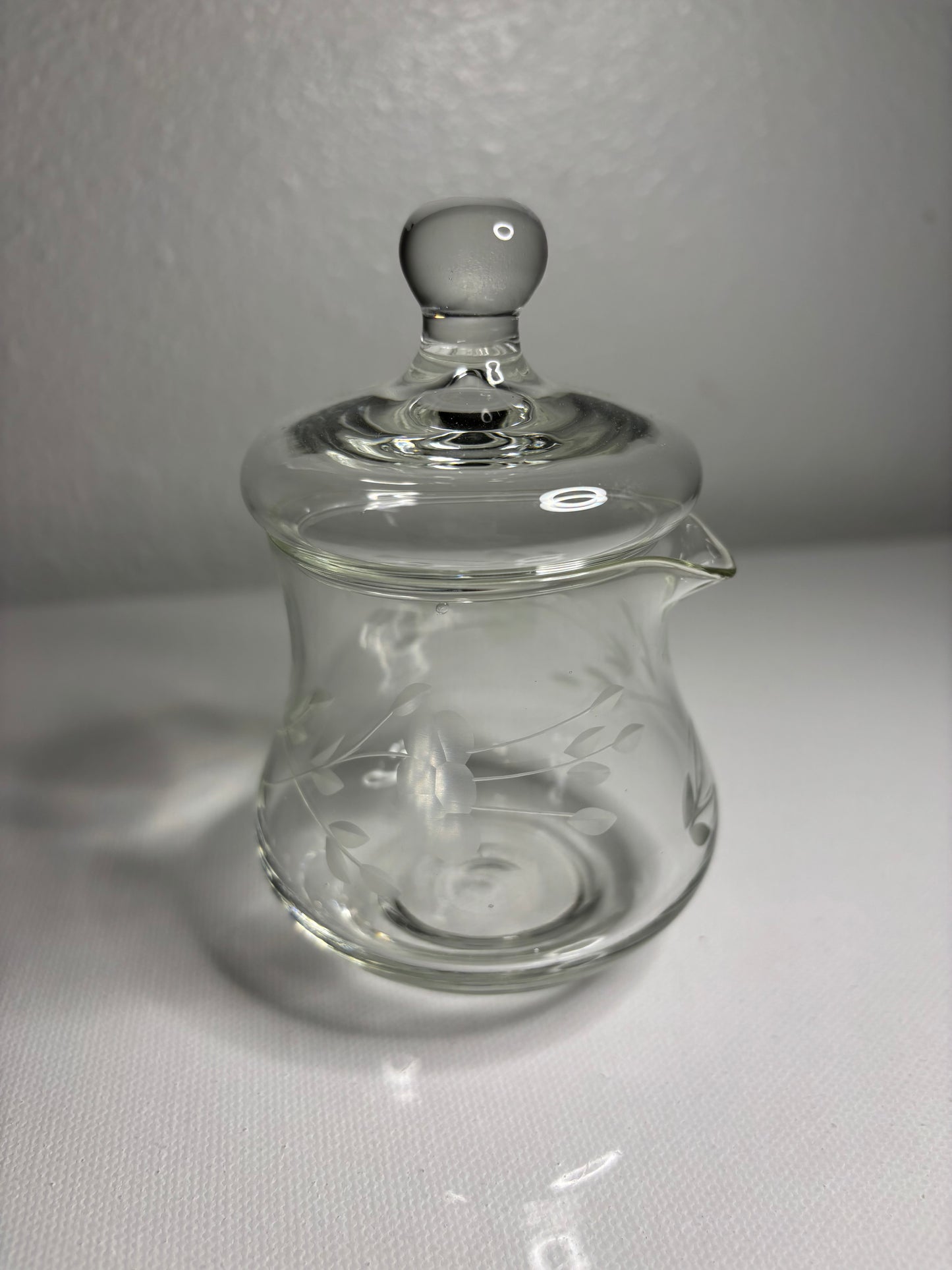 Etched Glass Honey or Jam Jar with Lid – 2.5"x2.5"x4"