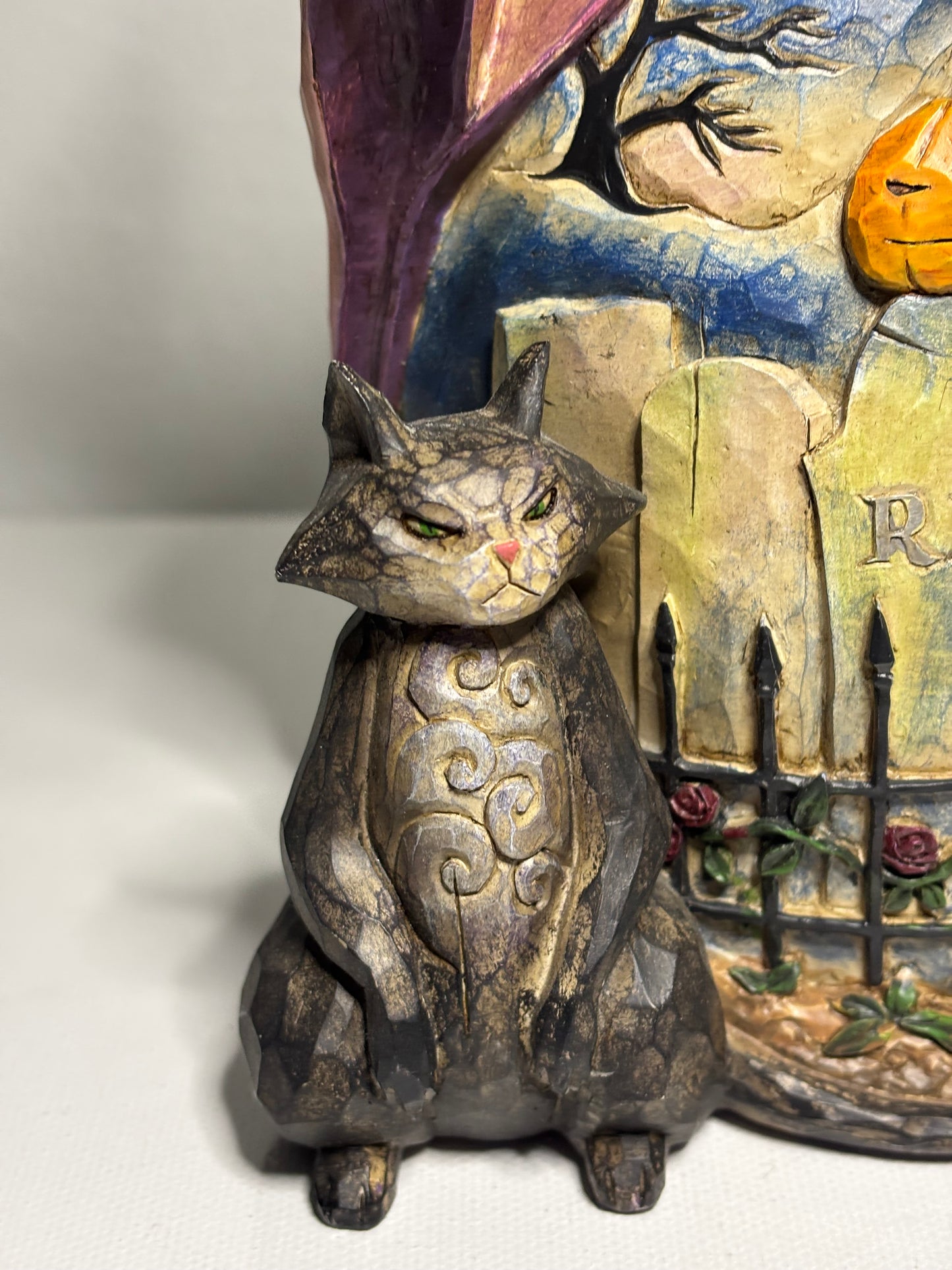 Jim Shore Heartwood Creek Witch Figurine – Halloween Graveyard Scene, 10" Tall