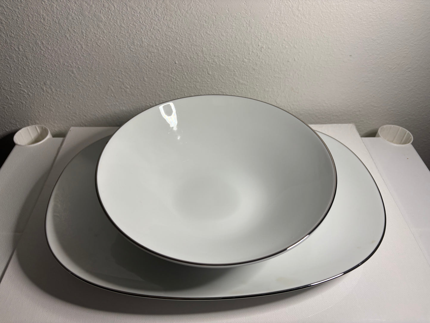 Noritake China Fremont 6127 – Serving Bowl & Platter Set | Made in Japan