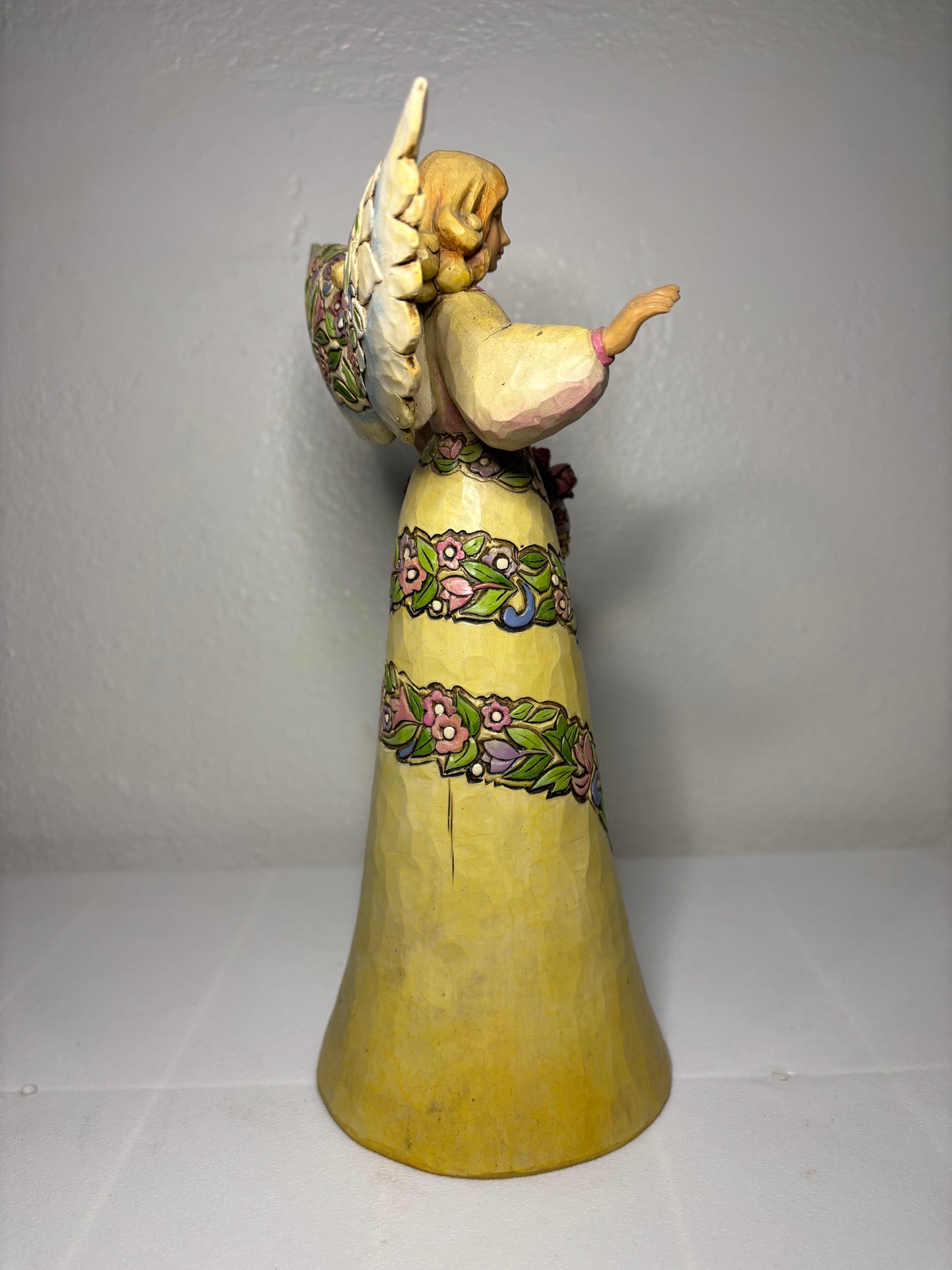 Jim Shore Heartwood Creek Angel – Peace in the Garden – 10” Figurine with Basket of Roses