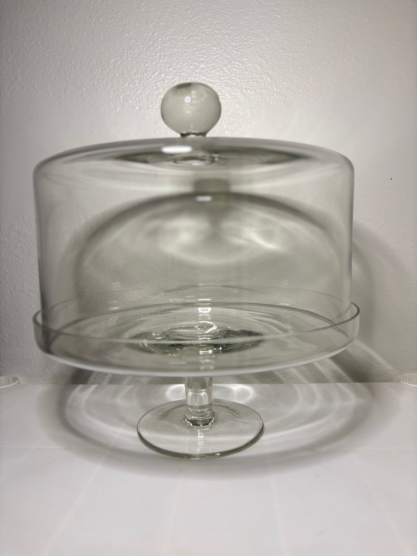 Heavy Glass Cake Stand with Dome – 10” x 10” x 12” – 5.8 lbs