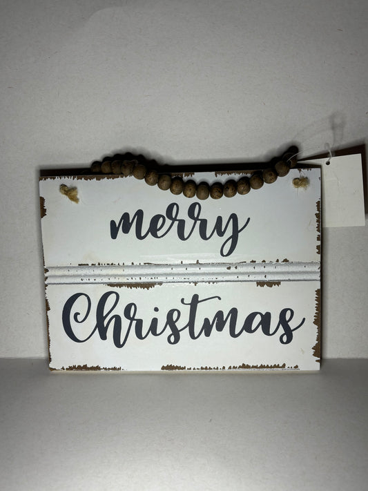 "Merry Christmas" Rustic Wall Sign