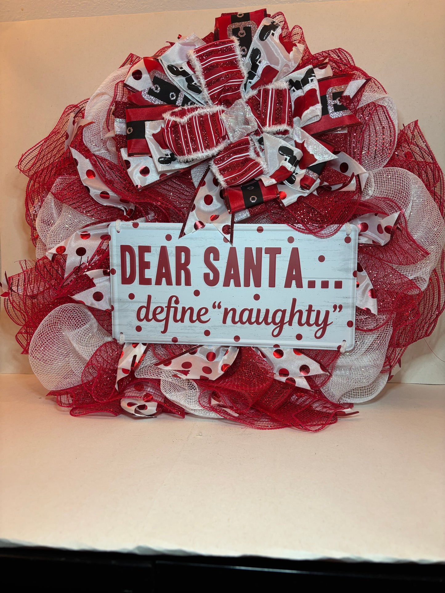 Dear Santa… Define Naughty” 24" Holiday Wreath